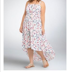 Torrid floral challis hi-low dress